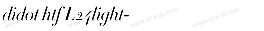 didot htf L24light字体转换